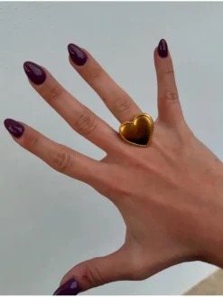Anillo DORADO forma corazón