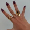 Anillo DORADO forma geométrica