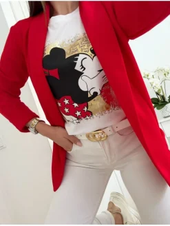 Blazer fluida ROJO VIVO Style (V01)