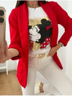 Blazer fluida ROJO VIVO Style (V01)