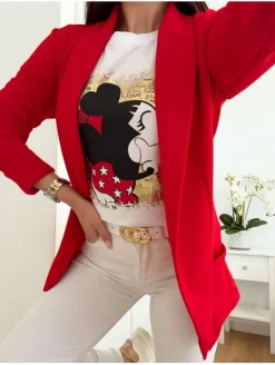 Blazer fluida ROJO VIVO Style (V01)