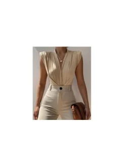 Body BEIGE hombreras nudo Katia (M17)