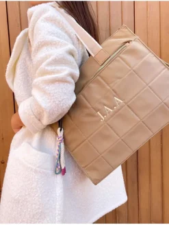 Bolso CAMEL efecto acolchado PERSONALIZADO Ginebra