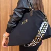 Bolso liso NEGRO tejido loneta PERSONALIZADO AMBERES