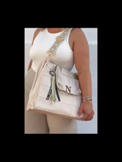 Bolso MARFIL efecto acolchado PERSONALIZADO Paris