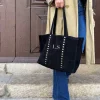 Bolso NEGRO ante y remaches PERSONALIZADO Brenes
