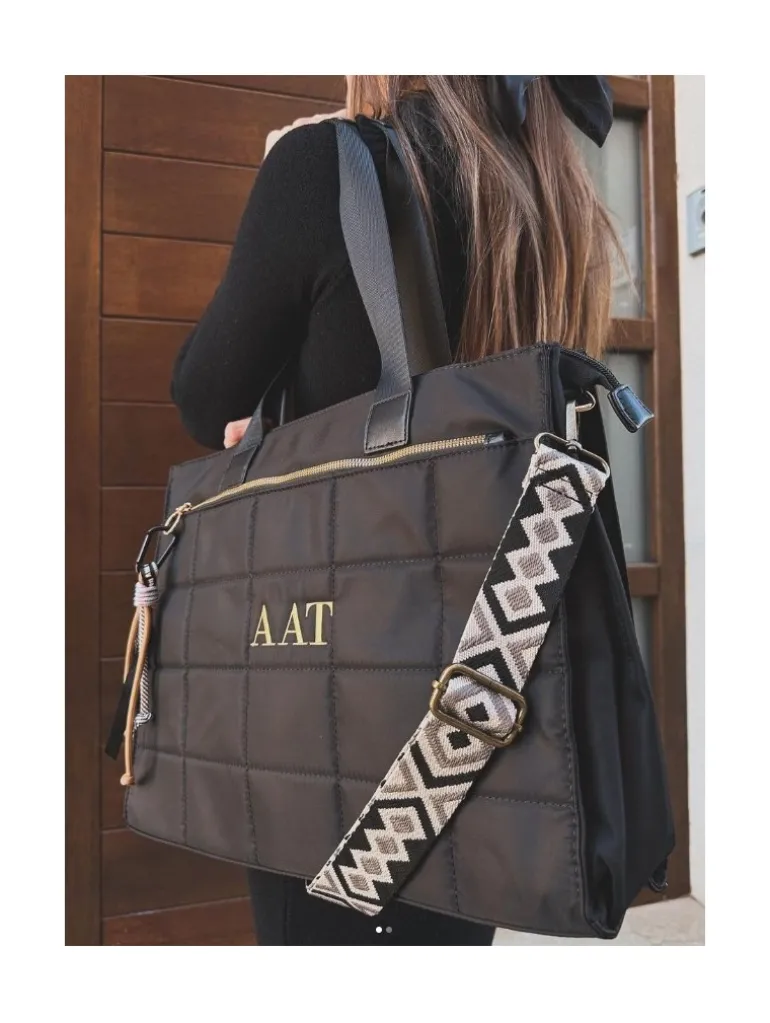 Bolso TONOS OTOÑO efecto acolchado PERSONALIZADO Paris