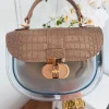 Bolso transparente solapa BEIGE serpiente Shasha (DB)