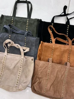 Bolso VERDE ante y remaches PERSONALIZADO Brenes