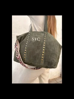 Bolso VERDE ante y remaches PERSONALIZADO Brenes