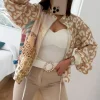 Bomber animal print beige y camel Zanzíbar (V07A37)