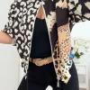 Bomber animal print NEGRA Zanzíbar (V07A37)