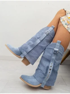 Bota AZUL hebillas Nadia(MLA)