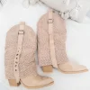 Bota beige hebillas Nadia(MLA)
