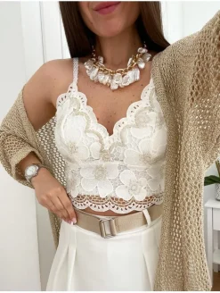 Bralette encaje BLANCO Canarias 01025 (V02)