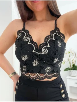 Bralette encaje NEGRO Canarias 01025 (V02)