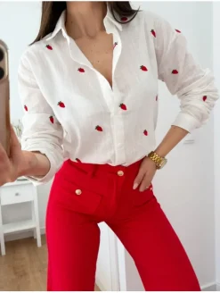 Camisa blanca fresitas 32252 (G34)