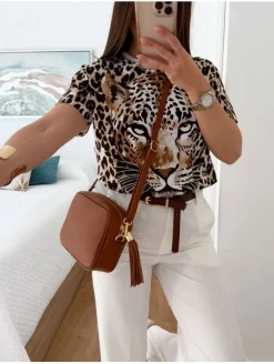 Camiseta animal print Tigre brilli Furia (A37)