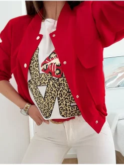 Camiseta blanca LOVE kiss hombreras