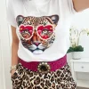 Camiseta blanca manga corta TIGRE GAFAS PERLAS (37/07)