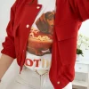 Camiseta blanca manga corta HotDog (V07)