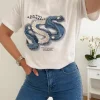 Camiseta blanca manga corta triple S Fashionable DENIM (A37)