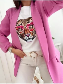Camiseta blanca manga corta TIGRE GAFAS PERLAS (37/07)