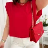 Camiseta chic ROJA hombreras