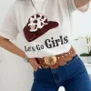 Camiseta gorro cowboy Lest go Girls (L37)