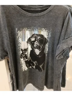 Camiseta gris Perro copa (M17)