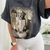 Camiseta gris Perro periódico (M17)