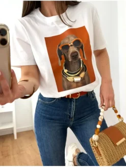 Camiseta manga corta Braco Modern tonos naranjas