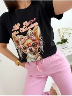 Camiseta manga corta Life is Better with a Chihuahua (V07)