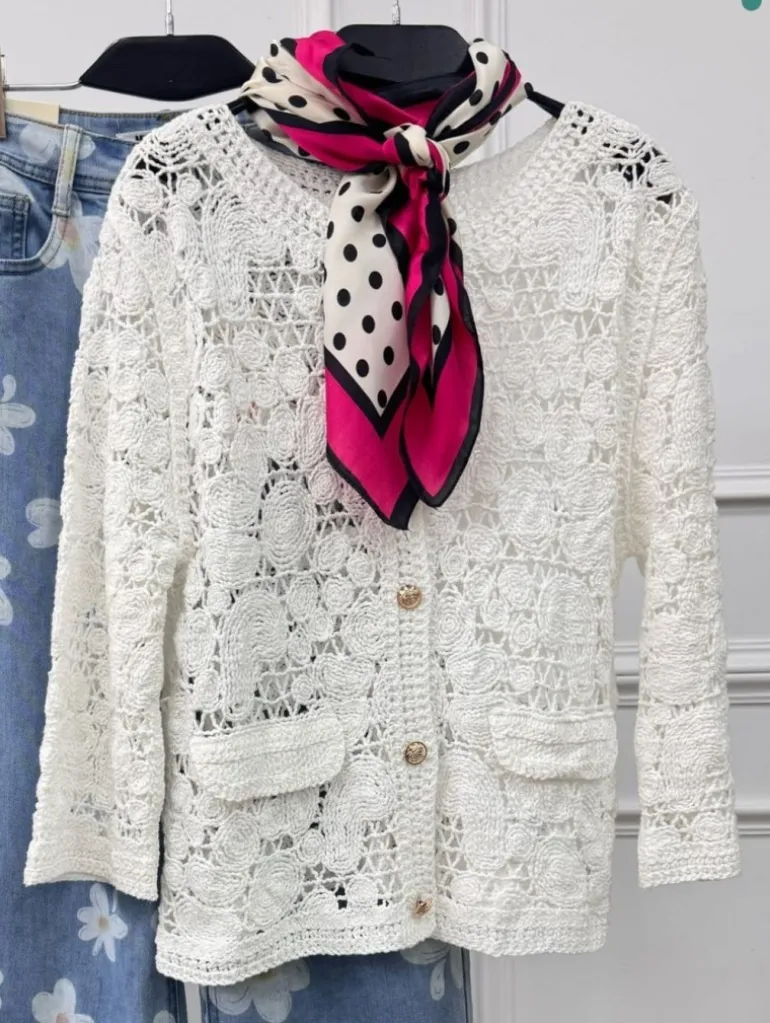 Chaqueta croche blanca 941(V02)