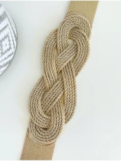 Cinturón cordón dorado NUDO ENTRELAZADO