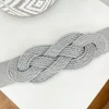 Cinturón cordón plata NUDO ENTRELAZADO