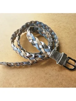 Cinturón fino trenza PLATA Katniss