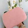 Clutch / bolso de mano rosa claro cierre dorado ante Miranda