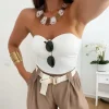 Collar efecto ondas abalorios MARFIL Y OCRE Sidney