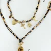 Collar tela animal print