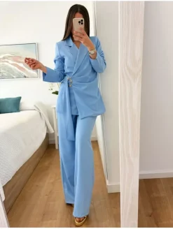 Conjunto traje chaqueta y pantalón AZUL Bonho (M33)