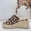 Cuñas plataforma leo print animal XS332 (CA)
