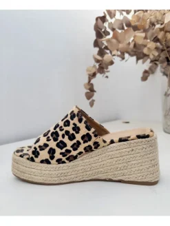 Cuñas plataforma leo print animal XS332 (CA)