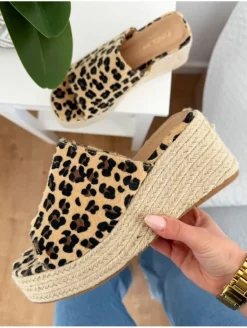 Cuñas plataforma leo print animal XS332 (CA)