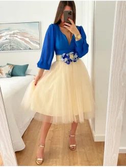 Falda de tul MARFIL midi varias capas