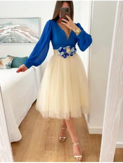 Falda de tul MARFIL midi varias capas