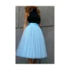 Falda de tul midi AZUL BEBÉ
