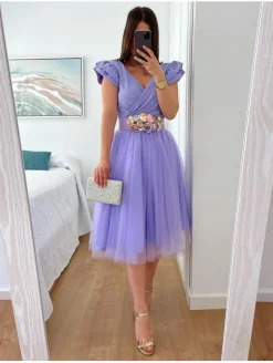 Falda de tul midi MALVA varias capas