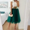 Falda de tul midi VERDE BOSQUE varias capas