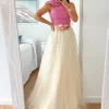 Falda LARGA tul varias capas MARFIL (M15)